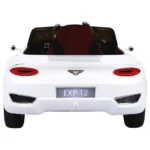 Bentley 12V Ride-On Car for Kids – White – Licensed Electric Vehicle with Remote Control, Music & LED Lights