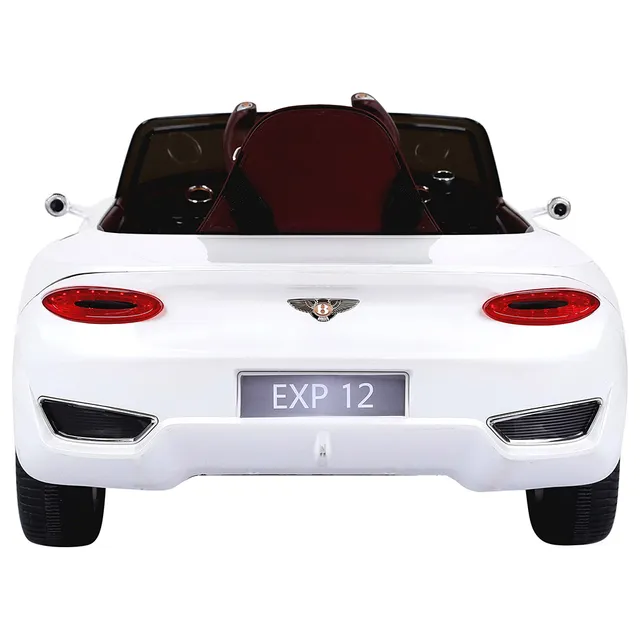 Bentley 12V Ride-On Car for Kids – White - Licensed Electric Vehicle with Remote Control, Music & LED Lights