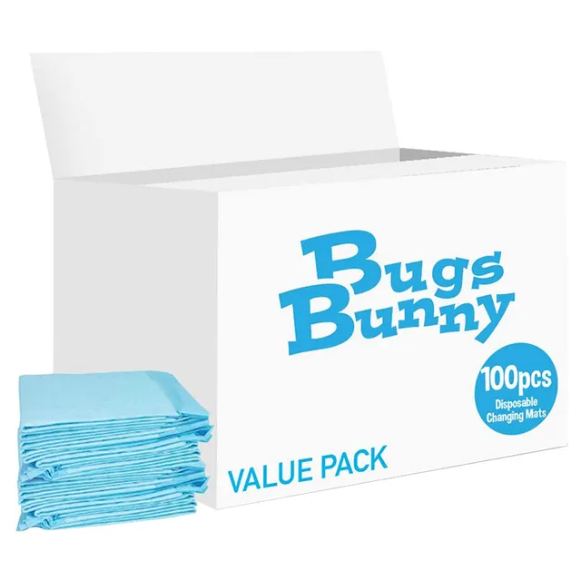 Bugs Bunny Disposable Changing Mats Value Pack - 100 Piece