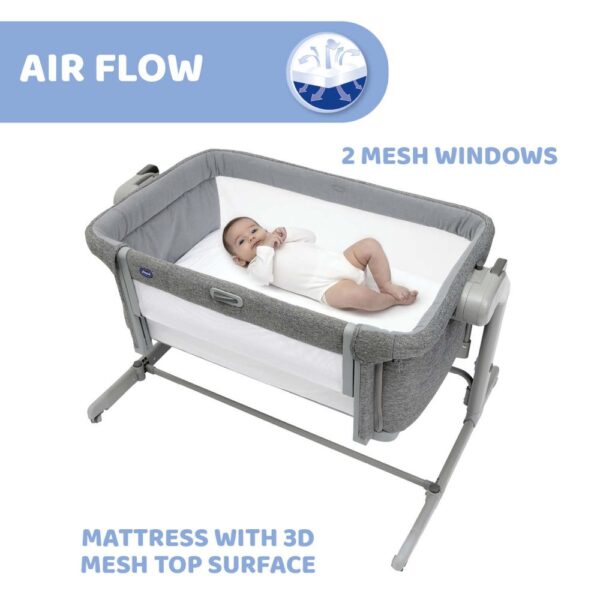 Chicco Next2Me Twins Co-sleeping Crib 0-6m, Magnet Grey