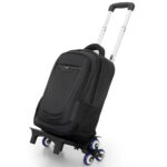 Eazy Kids – 16” Backpack w/ Universal School Bag Trolley – Black
