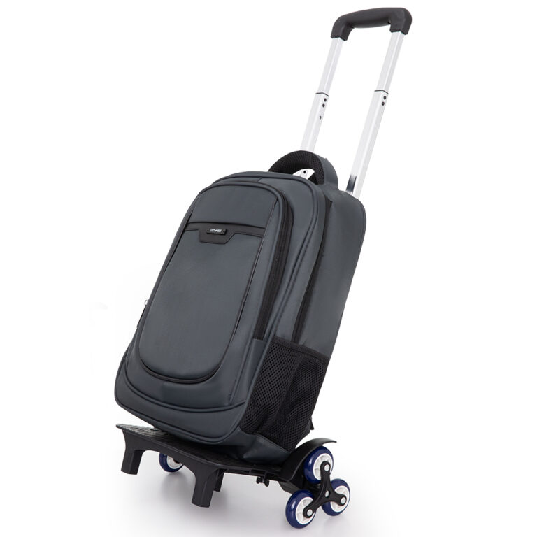 Eazy Kids - 16” Backpack w/ Universal School Bag Trolley – Grey