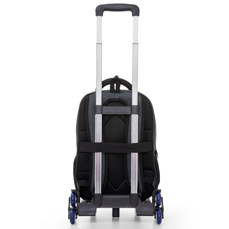 Eazy Kids - 16” Backpack w/ Universal School Bag Trolley – Grey