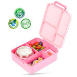 Eazy Kids – Insulated Lunch Bag w/ Jumbo Bento Lunch Box – Pink