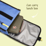 Eazy Kids – Insulated Lunch Bag w/ Jumbo Bento Lunch Box – Grey