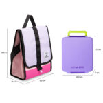 Eazy Kids – Insulated Lunch Bag w/ Jumbo Bento Lunch Box – Purple