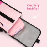 Eazy Kids – Insulated Lunch Bag w/ Jumbo Bento Lunch Box – Pink