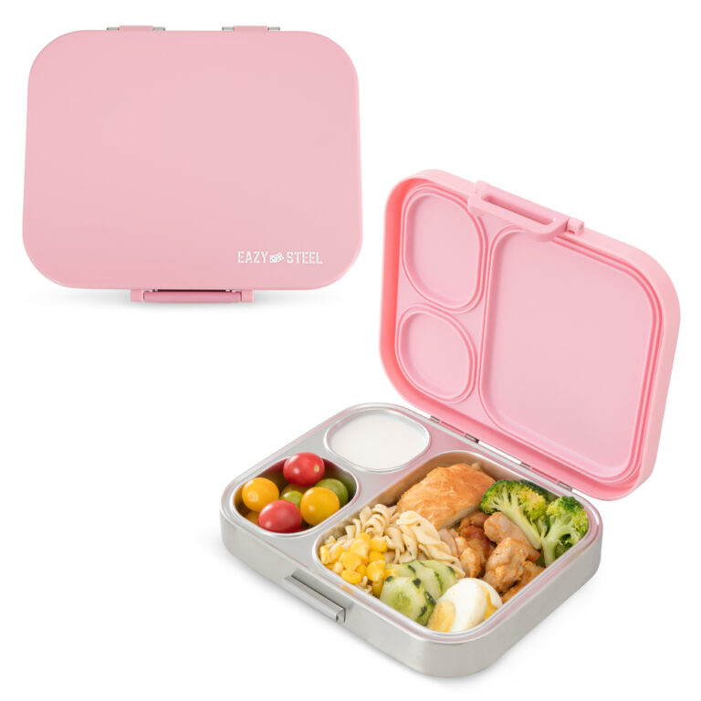 Eazy Kids - Premium Stainless Steel Lunch Box w/ Insulated Lunch Bag – Pink