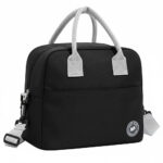 Eazy Kids – Convertible Bento Lunch Box w/ Insulated Lunch Bag – Football Black