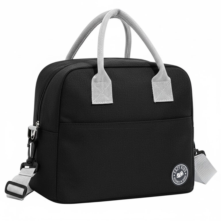 Eazy Kids - Convertible Bento Lunch Box w/ Insulated Lunch Bag – Teddy Black
