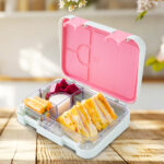 Eazy Kids – 4 Compartment Bento Lunch Box w/ Insulated Lunch Bag & Water Bottle 750ml – Bicycle Mint