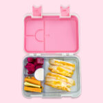 Eazy Kids – 4 Compartment Bento Lunch Box w/ Insulated Lunch Bag & Water Bottle 750ml – Bicycle Mint