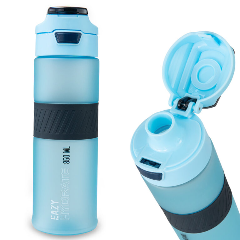 Eazy Kids - Jumbo Bento Lunch Box w/ Tritan Water Bottle 850ml – Ice Blue Blast