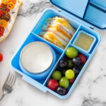 Eazy Kids – Insulated Lunch Bag w/ Jumbo Bento Lunch Box – Blue