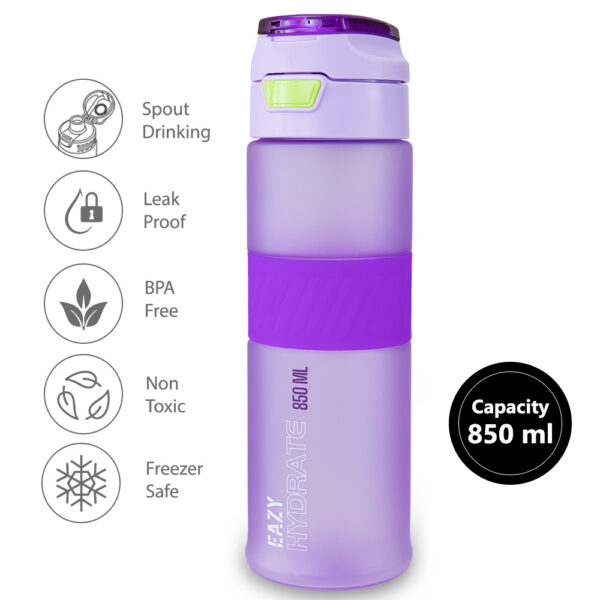 Eazy Kids – Jumbo Bento Lunch Box w/ Tritan Water Bottle 850ml – Purple