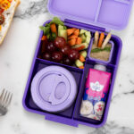 Eazy Kids – Insulated Lunch Bag w/ Jumbo Bento Lunch Box – Purple