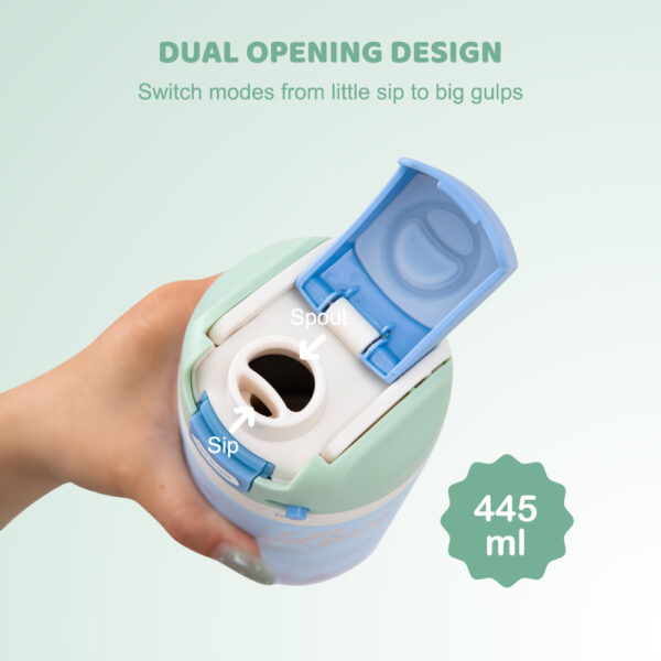 Eazy Kids  Premium Stainless Steel Lunch Box 710ml w/ Stainless Steel Water Bottle 445ml – Blue