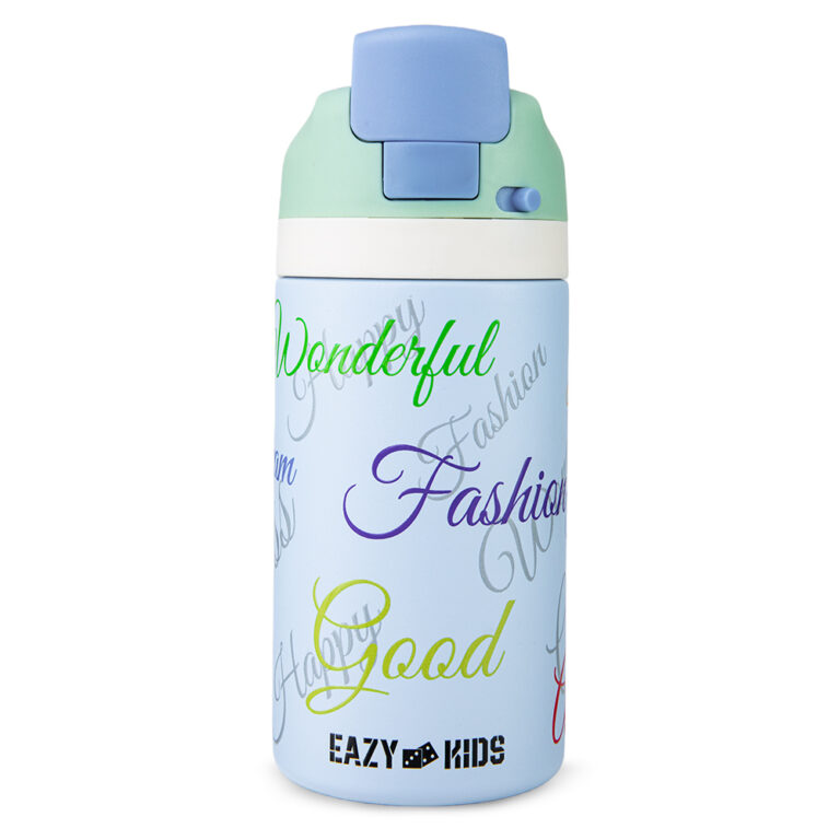 Eazy Kids  Premium Stainless Steel Lunch Box 710ml w/ Stainless Steel Water Bottle 445ml – Blue