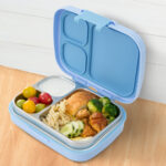 Eazy Kids  Premium Stainless Steel Lunch Box 710ml w/ Stainless Steel Water Bottle 445ml – Blue