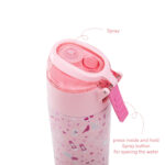 Eazy Kids – Convertible Bento Lunch Box w/ Insulated Stainless Steel Water Bottle 640ml – Life Pink