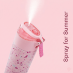Eazy Kids – Convertible Bento Lunch Box w/ Insulated Stainless Steel Water Bottle 640ml – Life Pink
