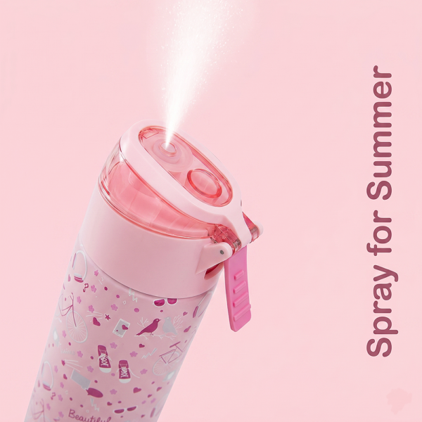 Eazy Kids – Convertible Bento Lunch Box w/ Insulated Stainless Steel Water Bottle 640ml – Life Pink