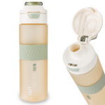 Eazy Kids – Convertible Bento Lunch Box w/ Tritan Water Bottle 850ml – Glitter Ivory