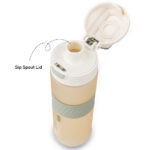 Eazy Kids – Convertible Bento Lunch Box w/ Tritan Water Bottle 850ml – Glitter Ivory