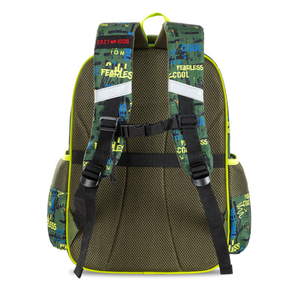Eazy Kids – Dino School Bag Set w/ Bento Lunch Box & Spray Water Bottle – Green