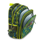 Eazy Kids – Dino School Bag Set w/ Bento Lunch Box & Spray Water Bottle – Green