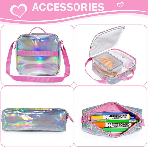 Eazy Kids – Girl Power School Bag Set w/ Stainless Steel Water Bottle – Pink