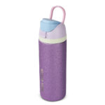 Eazy Kids – Convertible Bento Lunch Box w/ Glitter Stainless Steel Water Bottle 720ml – Glitter Purple