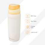 Hydrobrew – Bento Lunch Box 1.74L w/ Steel Food Jar & Sip Switch Water Bottle 1000ml | Leakproof Meal Box – Dinosaurs Grey