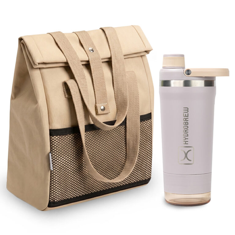 Hydrobrew - Sip Core 720ml Stainless Steel Bottle w/ Lunch Bag | Insulated Bottle w/ Storage Container – Olive Sage