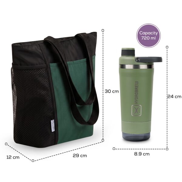 Hydrobrew – Sip Core 720ml Stainless Steel Bottle w/ Lunch Bag | Insulated Bottle w/ Storage Container – Urban Stone