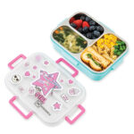 Hydrobrew – Steel Core Bento Lunch Box 750ml w/ Sip Switch Tritan Water Bottle 1000ml | Leakproof 3 Compartment Meal Box –  Teal Spark