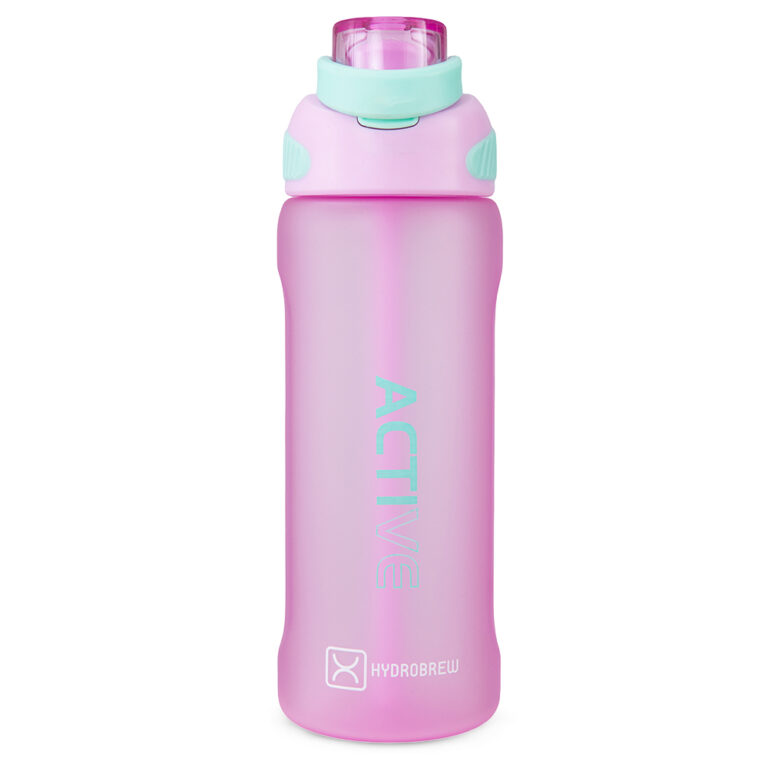 Hydrobrew - Steel Core Bento Lunch Box 750ml w/ Sip Switch Tritan Water Bottle 1000ml | Leakproof 3 Compartment Meal Box – Fresh Pink