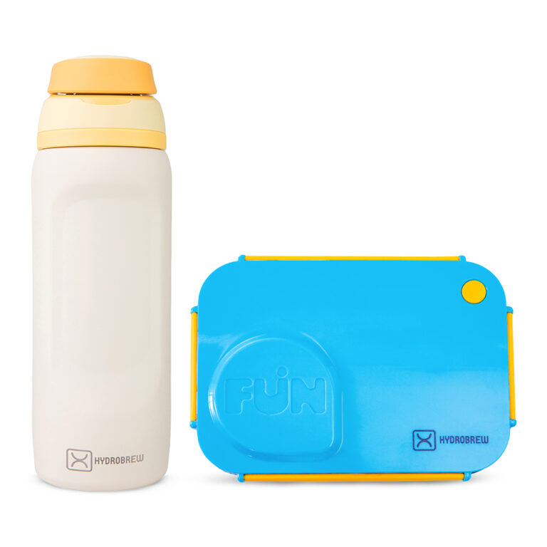 Hydrobrew - Steel Core Lunch Box 750ml w/ Food Jar & Sip Switch Water Bottle 1000ml | Stainless Steel Leakproof Meal Box – Ocean Navy