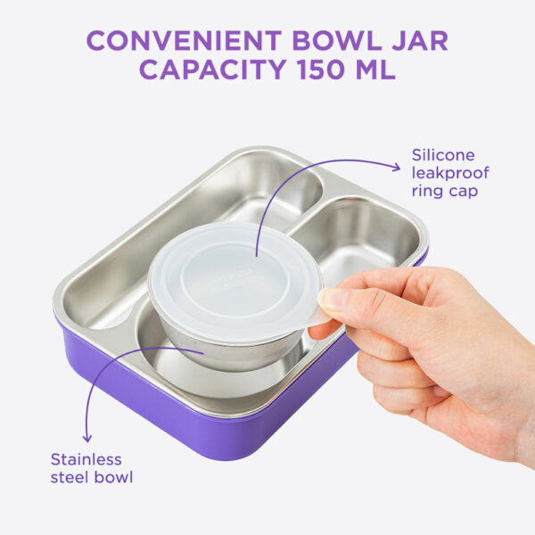 Hydrobrew – Steel Core Lunch Box 750ml w/ Food Jar & Sip Switch Water Bottle 1000ml | Stainless Steel Leakproof Meal Box – Berry Cream