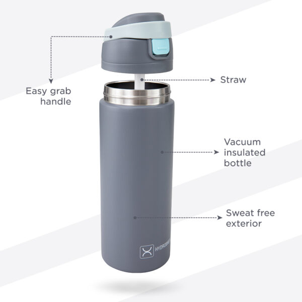 Hydrobrew – Steel Core Bento Lunch Box 839ml w/ Lunch Bag & Bottle – Leakproof Meal Set Graphite