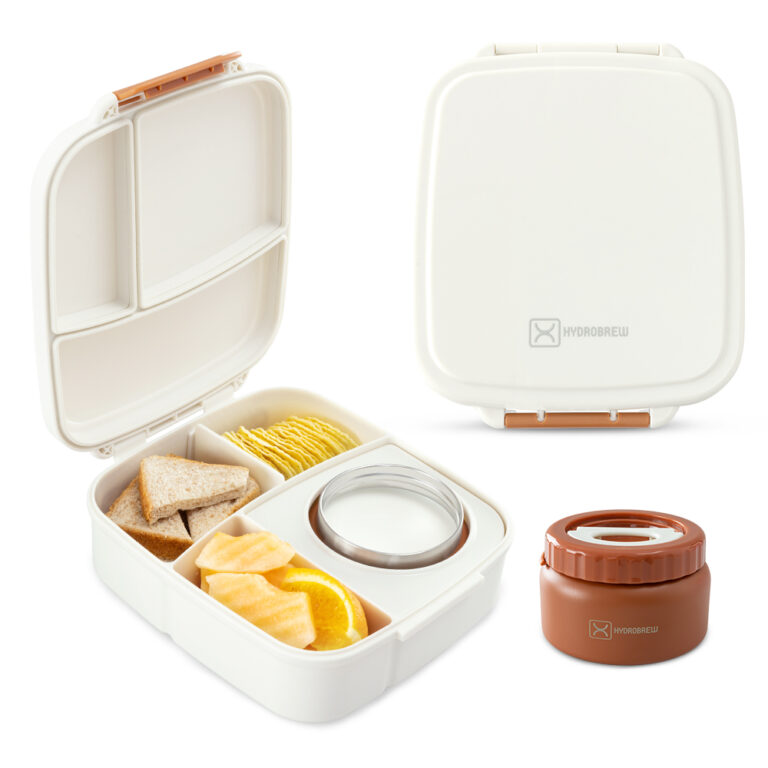 Hydrobrew - Mega Flex Bento Lunch Box 1864ml w/ Sip Core Stainless Steel Bottle 720ml 
