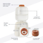 Hydrobrew – Mega Flex Bento Lunch Box 1864ml w/ Sip Core Stainless Steel Bottle 720ml