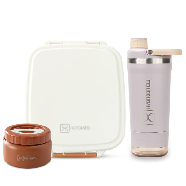 Hydrobrew – Mega Flex Bento Lunch Box 1864ml w/ Sip Core Stainless Steel Bottle 720ml
