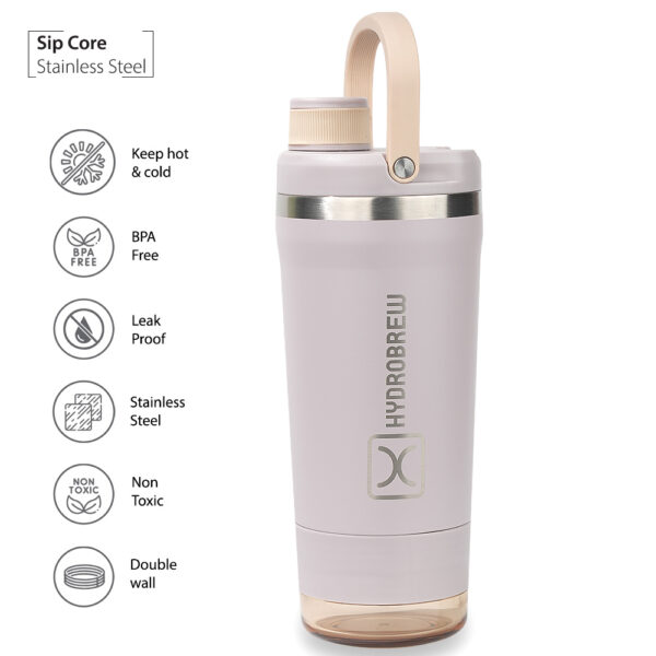 Hydrobrew – Mega Flex Bento Lunch Box 1864ml w/ Sip Core Stainless Steel Bottle 720ml