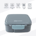 Hydrobrew –  Mega Flex Bento Lunch Box 1864ml w/ Lunch Bag & Bottle – Leakproof Set Graphite