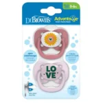 Dr. Browns – Advantage Pacifier – Stage 1 – Pink – Pack of 2