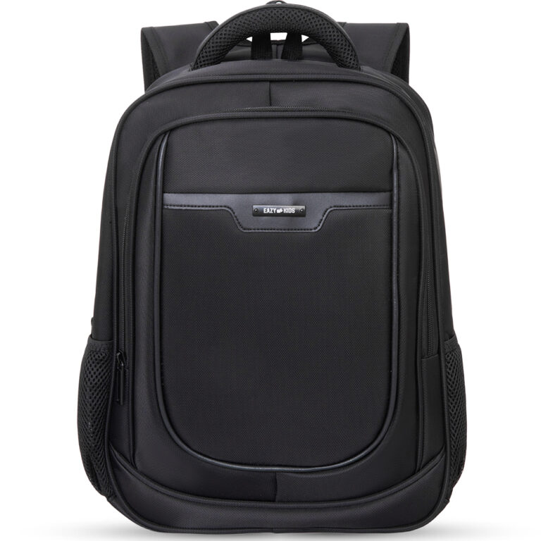 Eazy Kids - 16” Backpack with Laptop Sleeve | Lightweight School & College Bag – Black