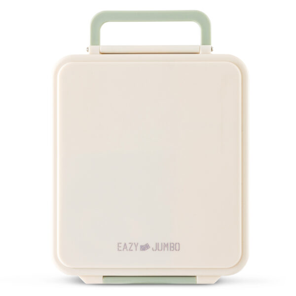 Eazy Kids Jumbo Bento Lunch Box w/Thermos & Dip Jar- Ivory