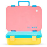 Eazy Kids – Stainless Steel Lunch Box for Kids – 800ml with 150ml Food Jar- Pink