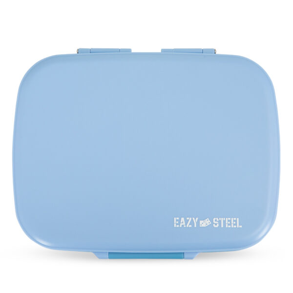 Eazy Kids – Premium Stainless Steel Lunch Box 710ml – Leakproof 3-Compartment Lunch Box for Kids, Blue
